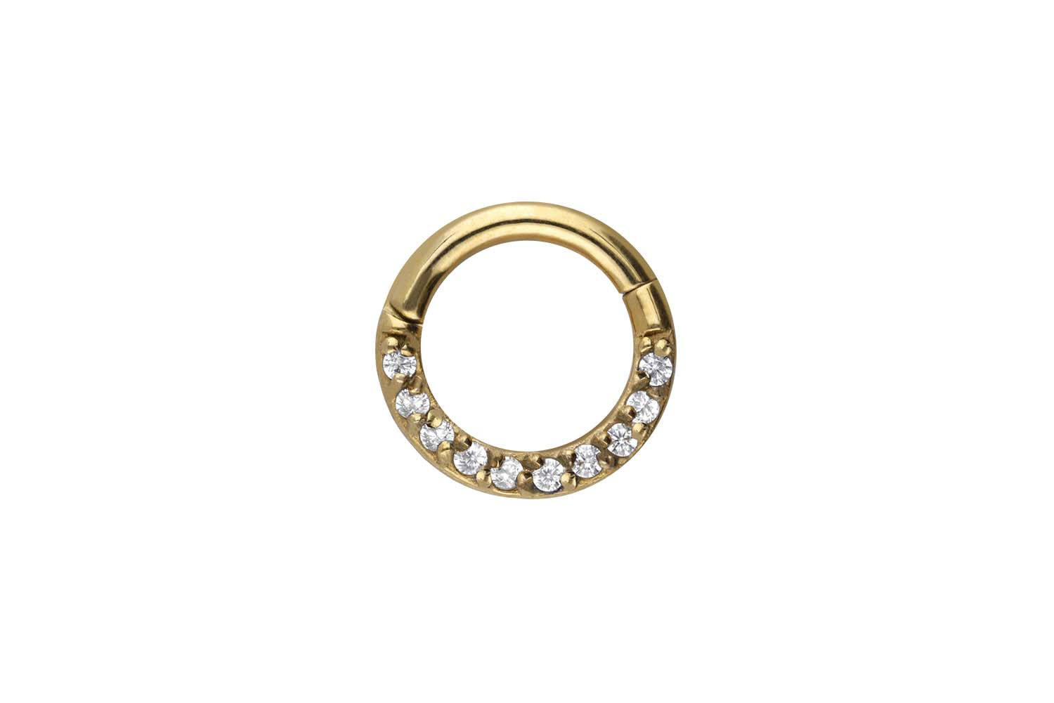 Chirurgenstahl Segmentring Clicker Piercing EINGEFASSTE KRISTALLE